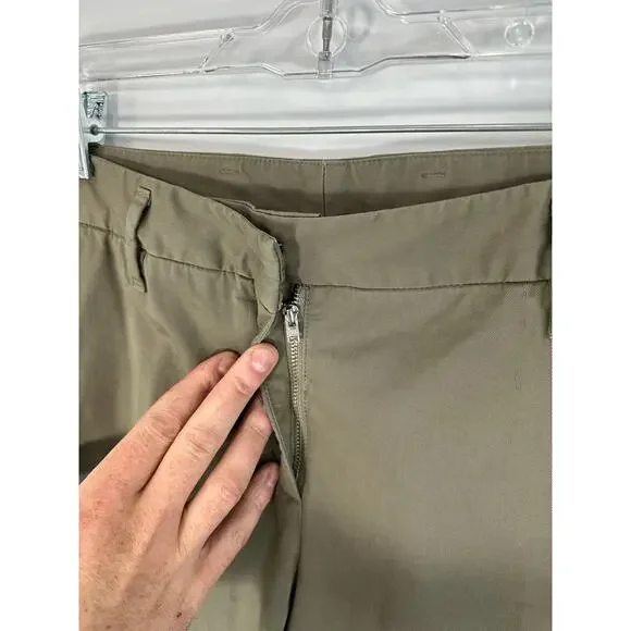 Aspesi Women’s Khaki Trouser Pants Pleated Tan Size 46 - Picture 11 of 11